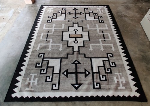 Handmade Navajo Rug Size 8x10 Native American style Modern rug Free Shipping - Picture 6 of 7