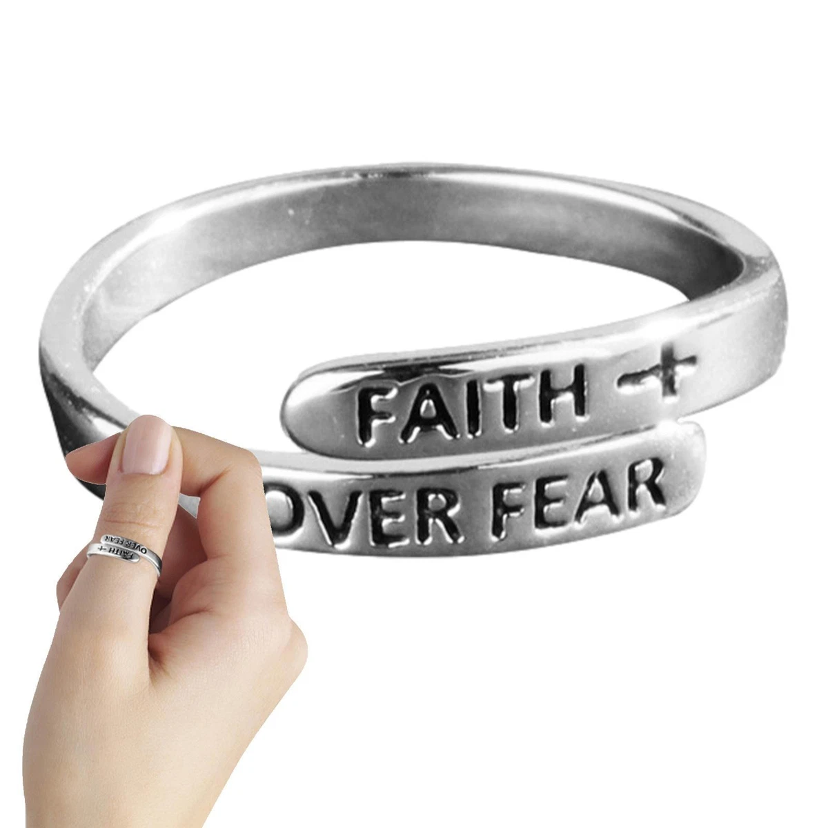 Inspirational rings sterling silver deals