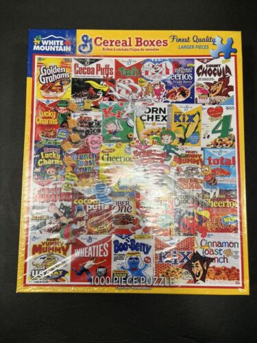 White Mountain 1000 Pc Puzzle Cereal Boxes # 1261A New Factory Sealed Htf - Picture 1 of 3