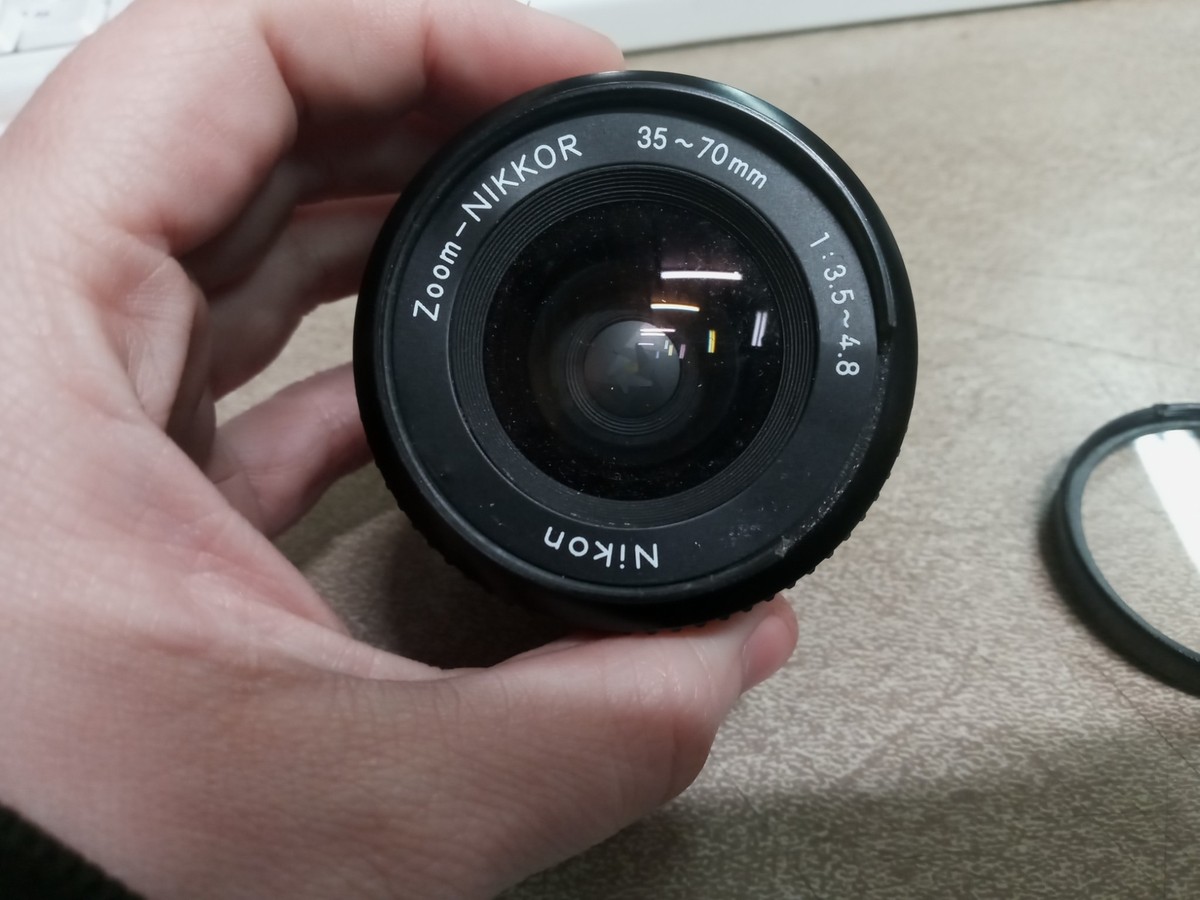 Vtg Nikon Zoom- Nikkor 35-70MM 1:3.5-4.8 Camera Lens & Roley M.G.