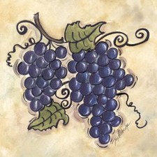 Ceramic Backsplash Tile Mural Fruit Vegetable Kitchen/Bathroom - Sweet Grapes IV