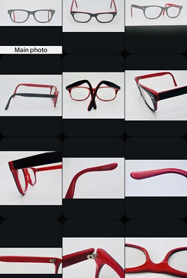 Pomy Eyewear 315 Black And Red Eyeglass Frames 52-18-145 | eBay