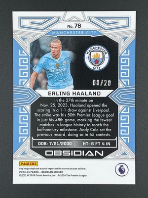 PANINI 2023-24 OBSIDIAN ERLING HAALAND PANINI 2023-24 OBSIDIAN ERLING HAALAND