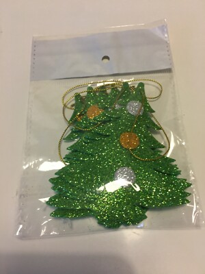 Kleine Schaumstoff Weihnachtsbäume x6 im Beutel