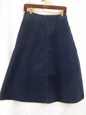 New Liz Claiborne Midi Denim Skirt Size 2 Knee Length Dark Wash