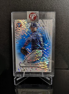 #'d/75   TREVOR HOFFMAN SSP 2023 Topps Pristine Encased Blue Refractor HOF SP