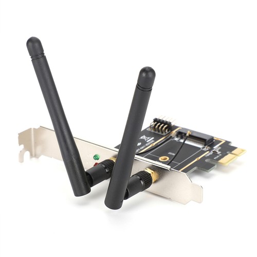 M.2(NGFF) WIFI WLAN Card Module To Mini PCI-E Express Adapter Converter&Anten GF - Picture 5 of 12