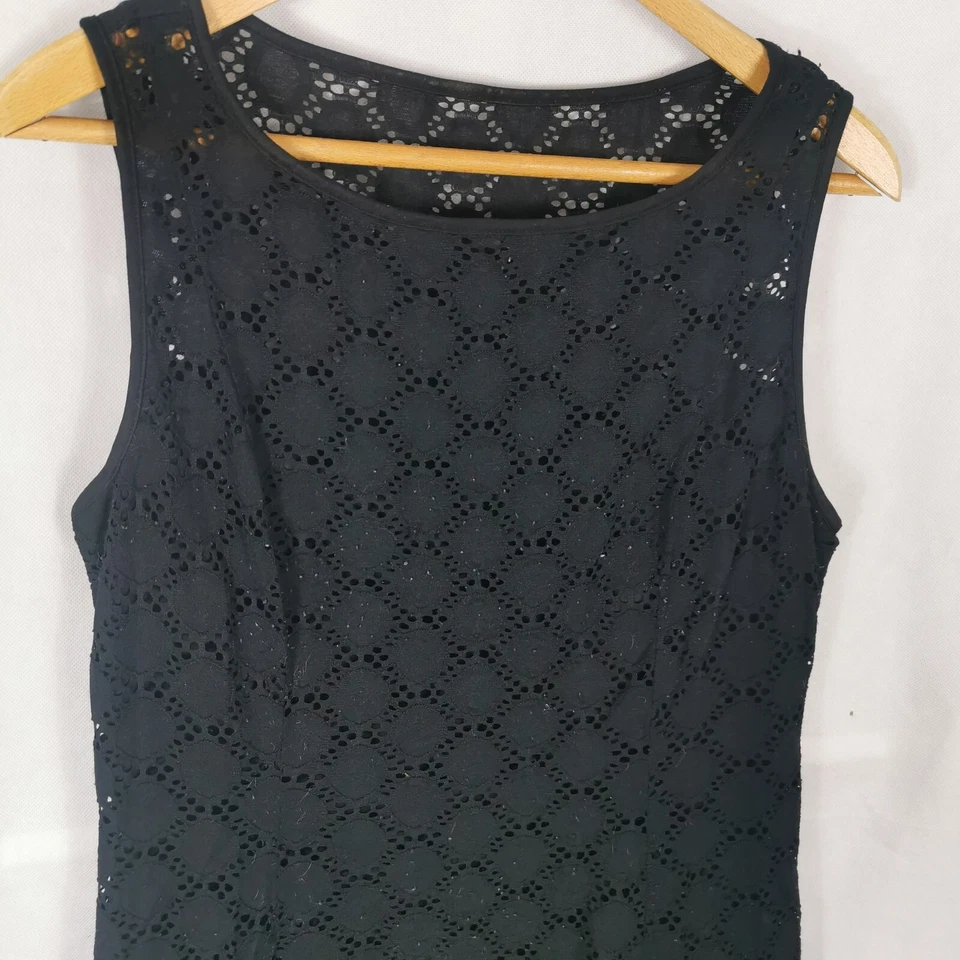 Ladies Dress Size 12 14 RONNI NICOLE Black Embroidered Broderie Anglaise - Image 4 of 4