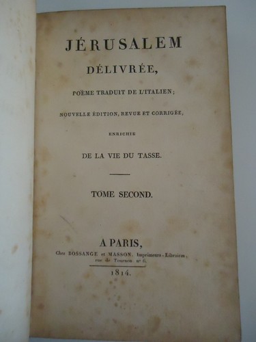 Jérusalem délivrée - Le Tasse (Torquato Tasso) - 2 tomes - Complet - 1814 - Picture 22 of 24