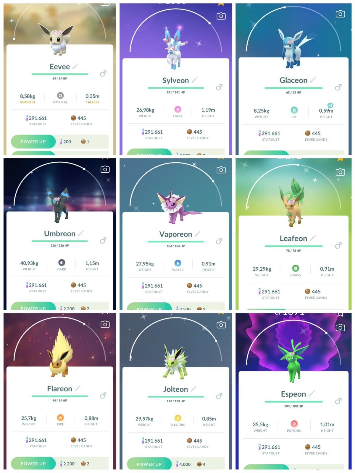 Pokemon GO: Shiny Eevee Evolutions Image