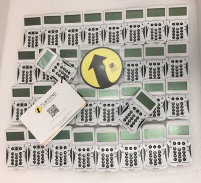 Lot of 34 Turning Technologies Response Card Clickers (P/N: RCXR-02)