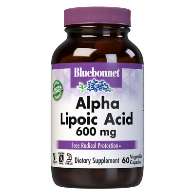 Bluebonnet Alpha Lipoic Acid 600 mg 60 Veg Capsules