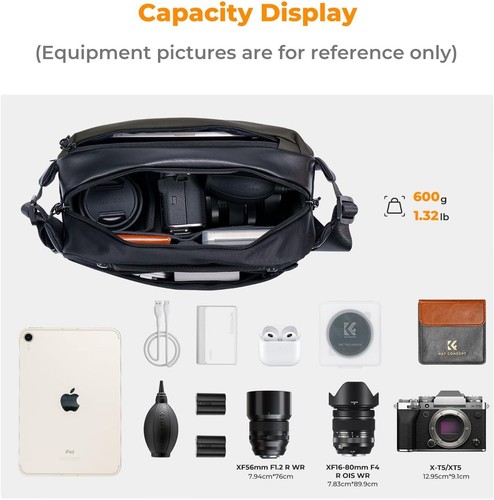 K&F Concept 10L Sling Bag Camera Lens Photography Shoulder Crossbody Backpack - Picture 31 of 61