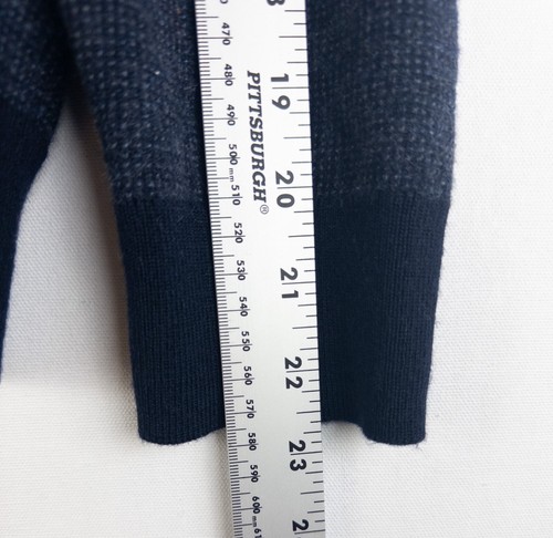 Banana Republic Baruffa Sweater Mens L Navy Italian Merino Wool 1/2 Zip Jumper - Picture 7 of 8