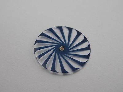 Vintage Clr/Blue NOS Borel Cocktail Watch Mystery Dial Mens Seconds Disk 14.7mm