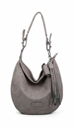 Fritzi Aus Preussen Lipstick01 Jakx Grey Hobo Donna, Borsa Pratica Con Astuccio Rossetto E Tracolla Extra Lunga