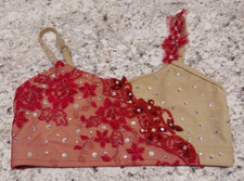 Theatricals Dancewear Girls Medium Bralette w/Rhinestones  Red Lace