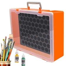 Model Paint Organizer Pigment Bottle Storage Suitcase Holds 88pcs Bottles