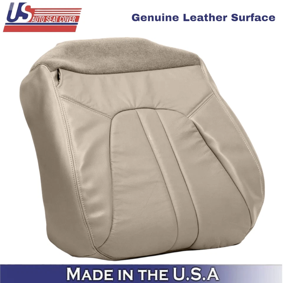 Cubiertas de asiento delanteras de cuero pergamino para Ford Expedition Eddie Bauer 2000-2002 Foto 3 de 4