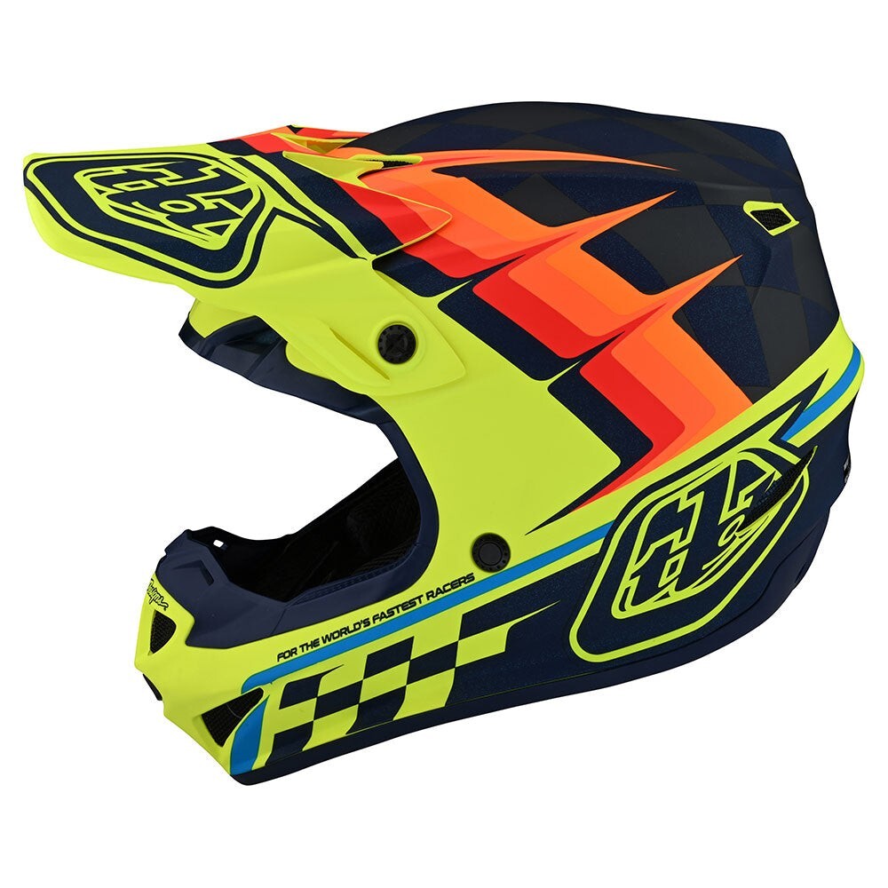 Troy Lee Designs TLD SE4 MIPS Poly Off-Road MX SxS Helmet Warped