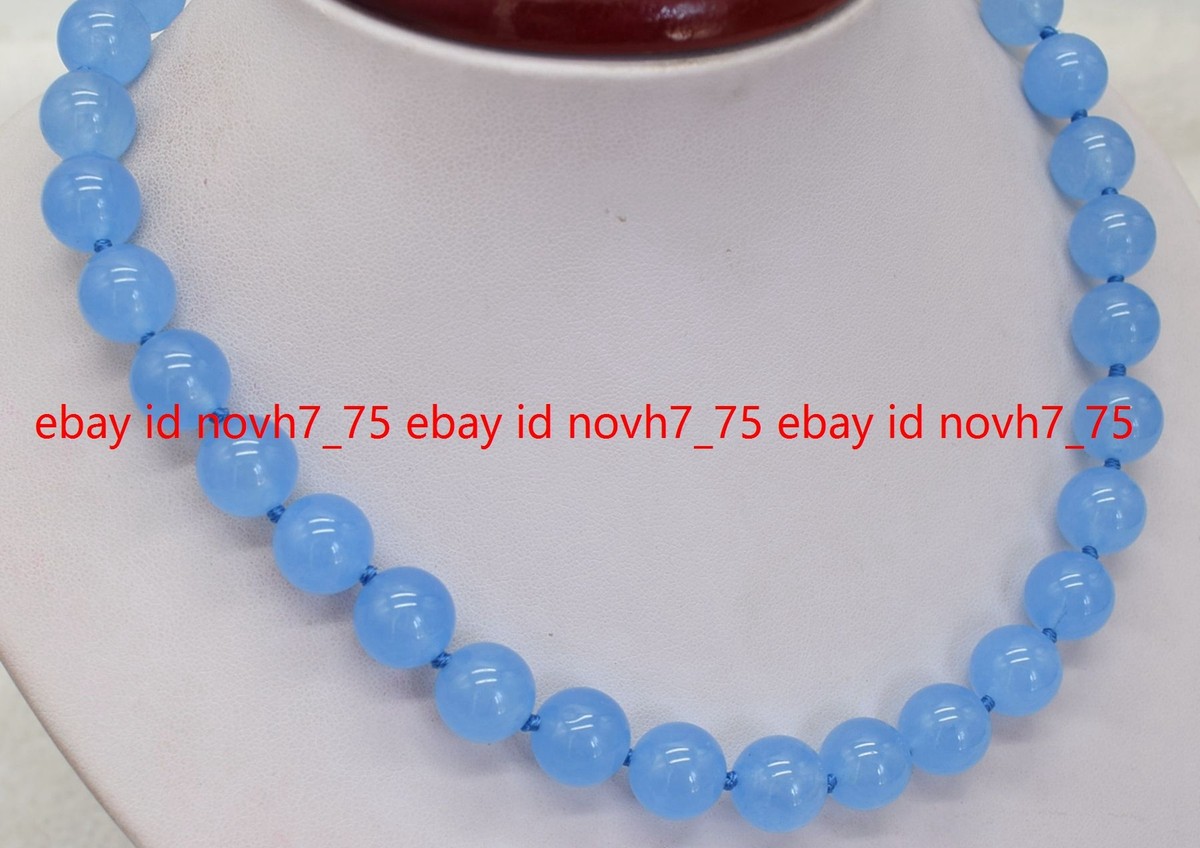 Natürliche 12mm Grün Jadeit Jade Runde Edelstein Perlen Halskette