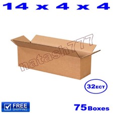 75 - 14x4x4 Cardboard Boxes 32-ECT Mailing Packing Shipping Corrugated Carton