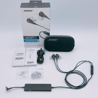 2個セット 新品 Bose QuietComfort 20 アップル ブラック Bose QuietComfort 20 Noise Cancelling In-ear headphones