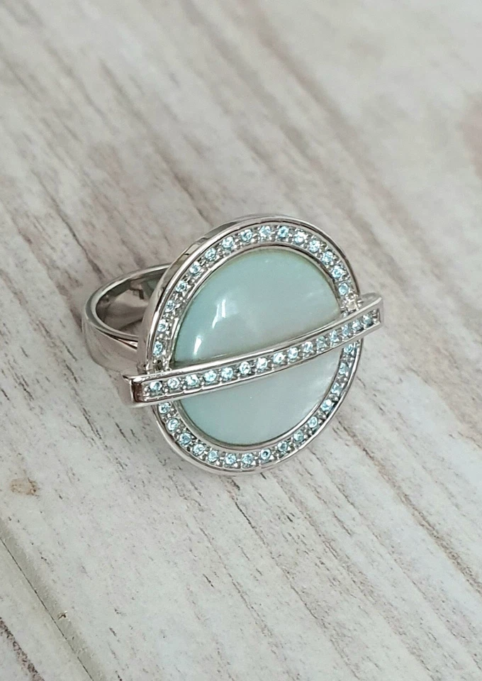 Anillo Pierre Lang Moda Joyería Piedras Blancas Modelos Antiguos Foto 3 de 4