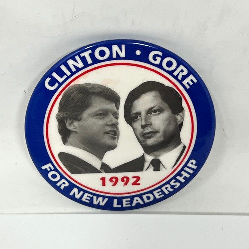 Botones Bill Clinton Al Gore 1992 1996 Prendedores Elecciones Presidenciales de Estados Unidos - Imagen 4 de 4