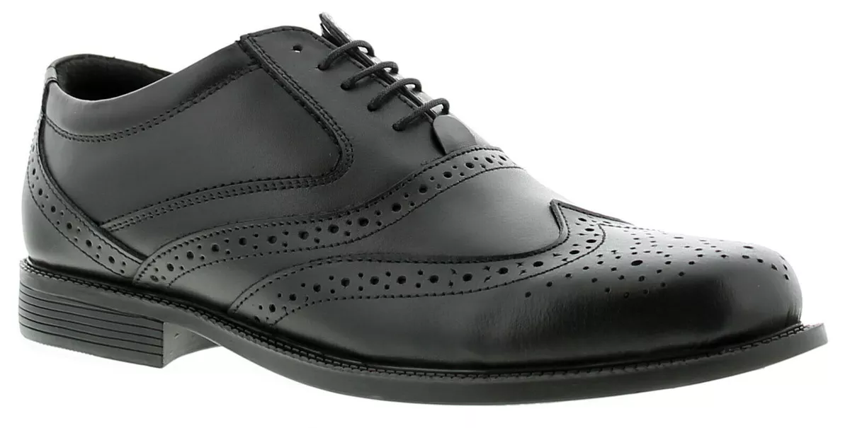 MENS OXFORD TOE CAP BROGUES SHOES LACE UP SUIT SHOES SMART WIDER FITTING SHOES