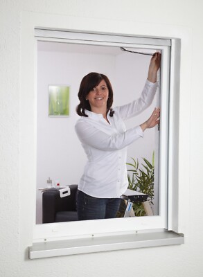 Insektenschutzgitter für Fenster 130x150 cm, Fliegenschutz, Fliegengitter