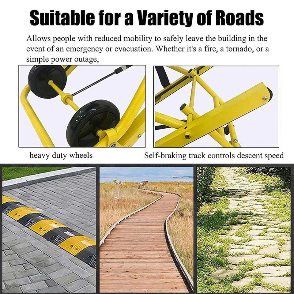 Patient Lift Stair Slide Board Transfer Emergency Evacuation Chair Wheelchair - image 3 of 4