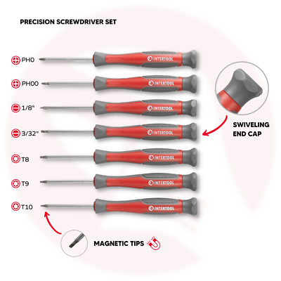 INTERTOOL 70-teiliges Schraubendreher-Set – Magnetisch, Mit Bits Für Kreuzschlitz, Torx, Sechskant & Mehr