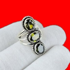 Peridot Solid 925 Sterling Silver Beautiful Statement Lovely Ring, All Size M998