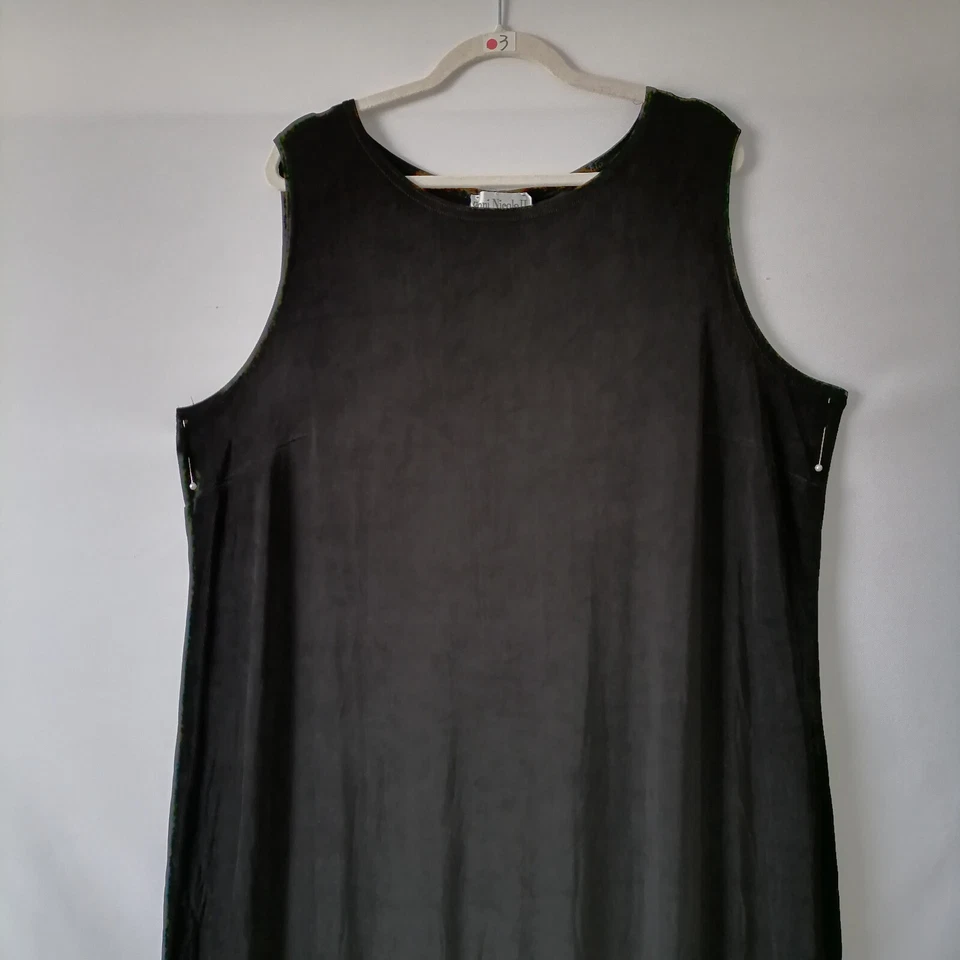 Vintage Ronni Nicole By Ouida Black Slinky Stretch Tank Dress Plus Size 24W - Image 2 of 4