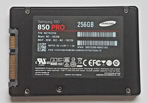 256 GB SATA III Samsung SSD 850 PRO MZ-7KE256 3D-NAND MLC 2.5" intern Festplatte