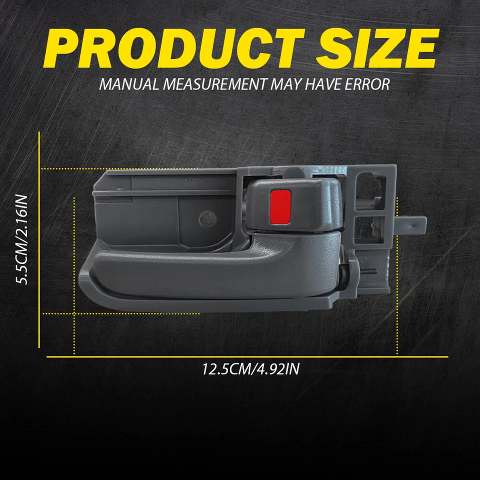4X Manija de puerta interior para Pontiac Vibe 2003-2008 delantera trasera izquierda derecha gris O Foto 4 de 4
