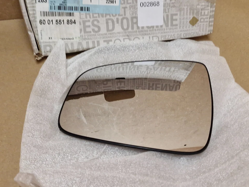 Espelho de vidro Renault Duster Sandero 2009-2014 asa esquerda 6001551894 genuíno NOVO - Imagem 3 de 4