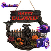 TüRschild Sensenmann Halloween Gruselige Gothic KüRbis Deko FüR TüR Oder Wand