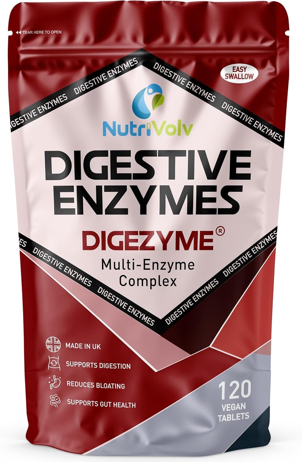 Digestive Enzymes 120 Tablets DigeZyme Amylase Lactase Lipase Protease