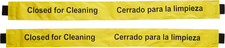 Restroom Closed for Cleaning Sign with Magnetic Ends 2 Pack English  Spanish