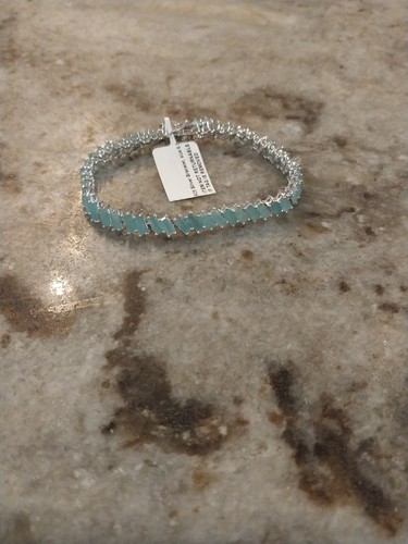 Grandidierite Bracelet in Rhodium Over Sterling Silver (6.50 In) 10.85 c - Picture 12 of 15