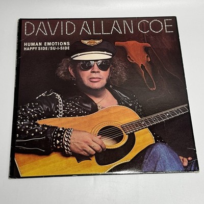 David Allan Coe Human Emotions Happy SideSu-I-Side LP 1978 Outlaw