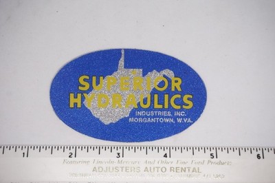 Superior Hydraulics Sticker Mining Equipment Decal Morgantown WV Glitter