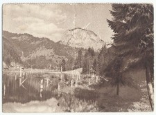 Red Lake-Ghilcos Romania, Old PC, Natural Dam Lake-Harghita County, Sepia Print