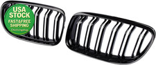 Front Bumper Kidney Grille Pair Gloss Black Compatible with 2009-2011 BMW E90
