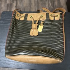 Vintage Dooney & Bourke Leather Drawstring Bucket Bag messenger Made In USA