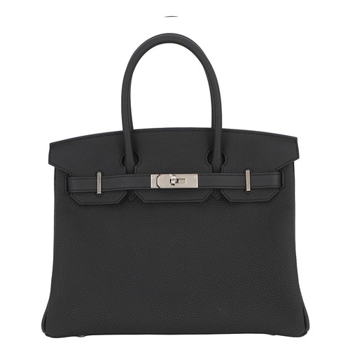 HERMES Birkin Size 30 Togo Leather Black