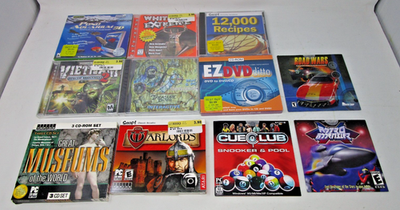 80+ Vintage Window 95/98 Era Lot of PC Games and Software Used and
