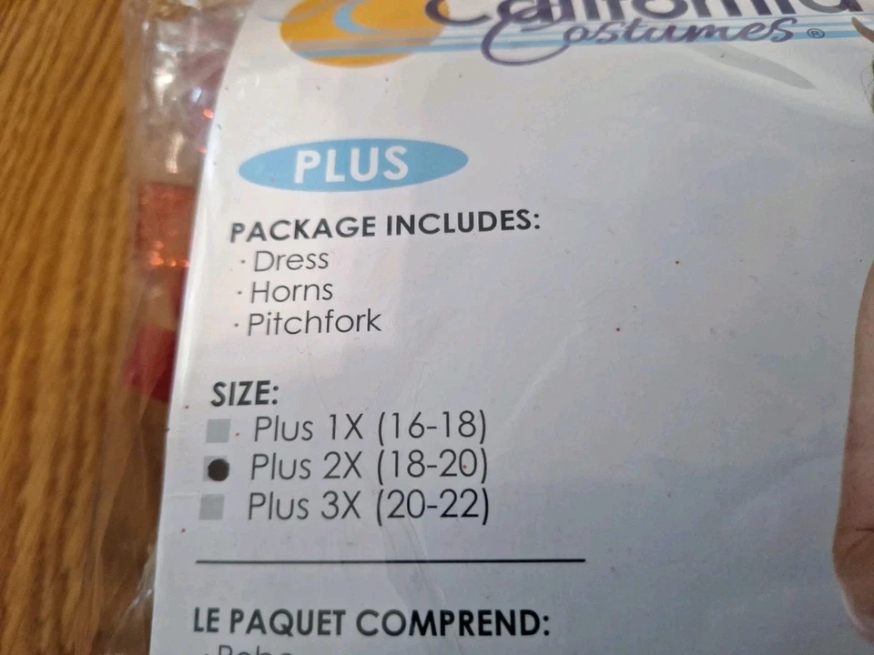 Fantasia nova em folha Red-Hot & Sizzling Devil plus size tamanho 2X, 18 a 20 - Imagem 3 de 4